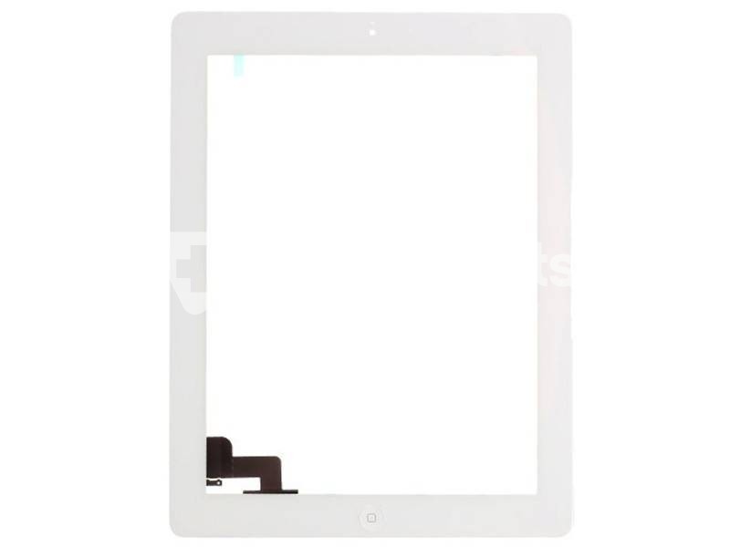 Touch Screen Bianco + Biadesivo + Tasto Centrale Compleato Ipad 2 No Logo