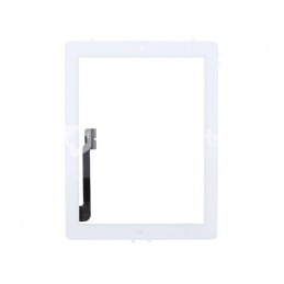 Touch Screen Bianco + Adesivo + Tasto Home Completo iPad 3 No Logo