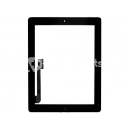 Touch Screen Nero + Adesivo + Tasto Home Completo iPad 3 No Logo