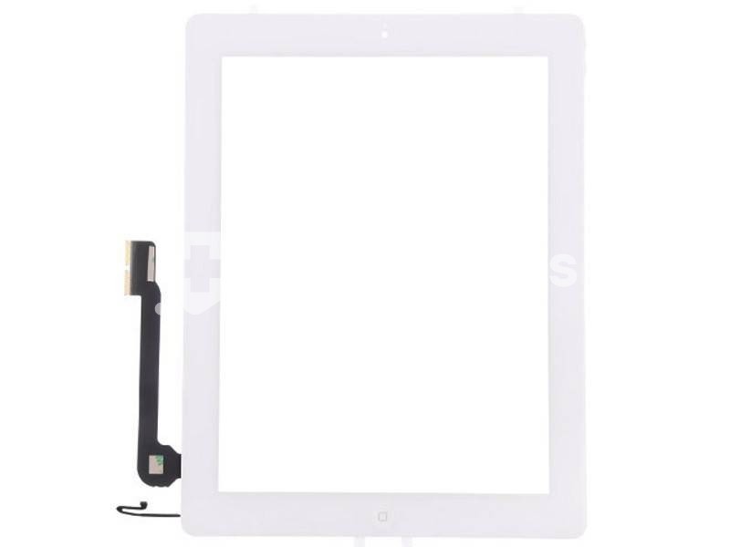 Touch Screen Bianco + Tasto Home Completo + Adesivo iPad 4