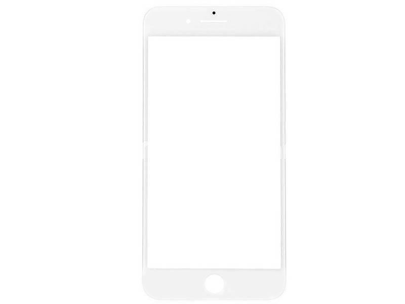 Vetro Bianco + Frame Ultra Resistente iPhone 8 Plus No Logo