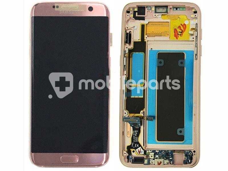 Display Touch Pink-Gold + Frame Samsung SM- G935 S7 Edge 