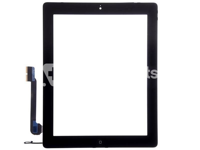 Touch Screen Nero + Tasto Home Completo + Adesivo iPad 4