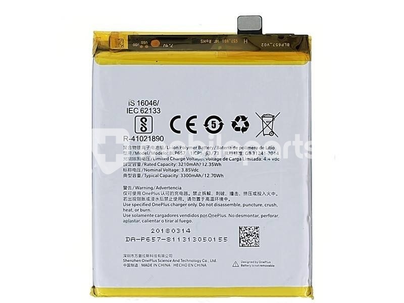 Batteria BLP657 3210 mAh OnePlus 6